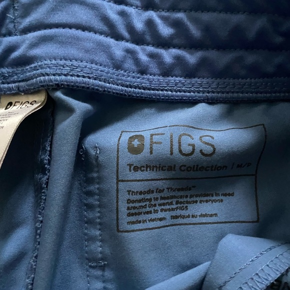 Figs Zamora Technical Collection size M Blue Jogger Pants with Drawstring - Picture 4 of 5